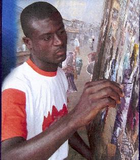 Alfred Mensa at work